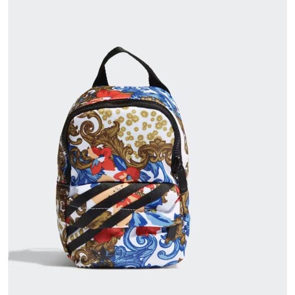 Adidas HER Studio London Mini Backpack Bag Purse Flower Stripped - Picture 1 of 6